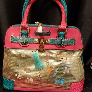 Nicole Lee gold insert satchel NWT